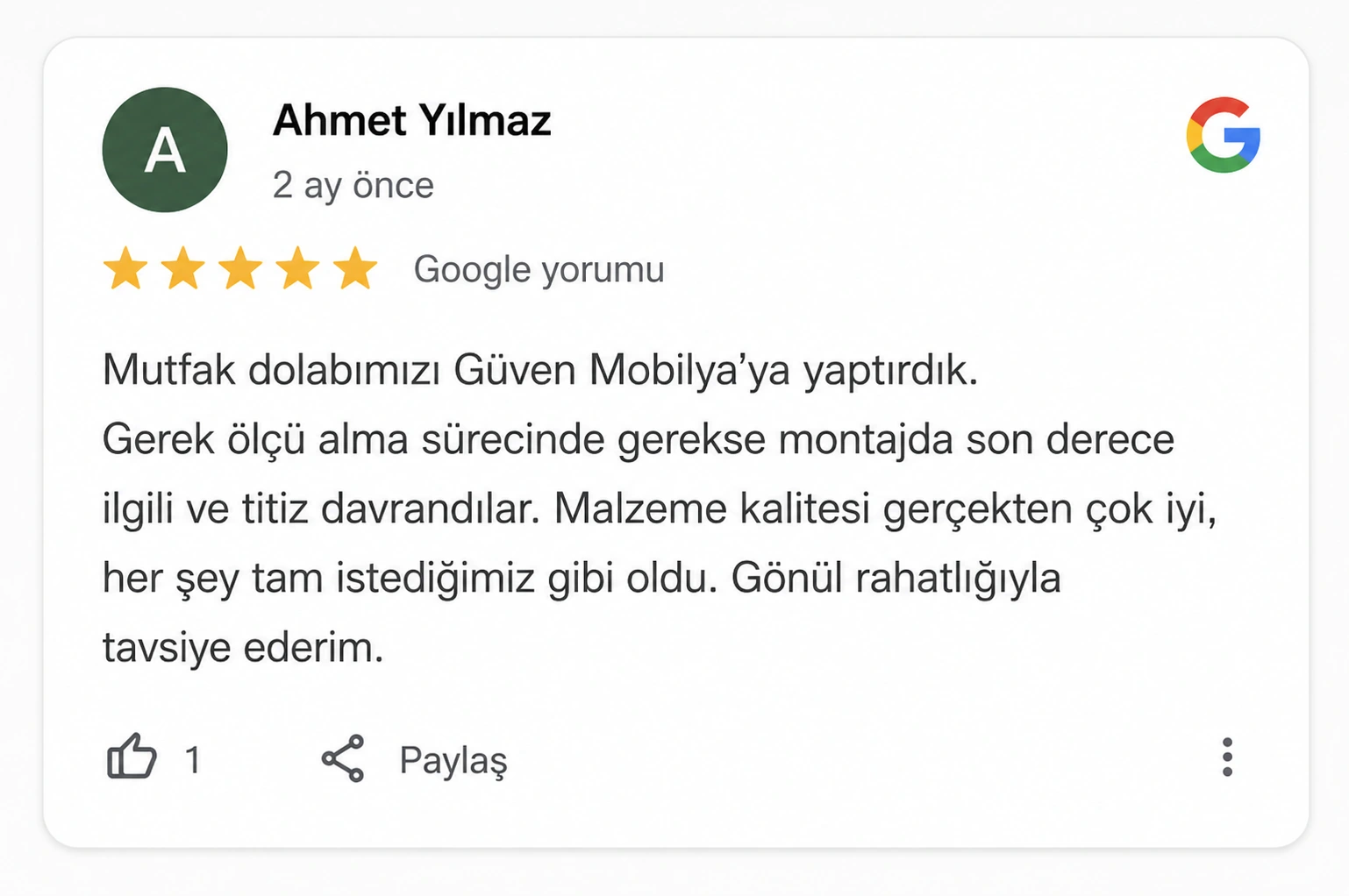 Google yorumu 7